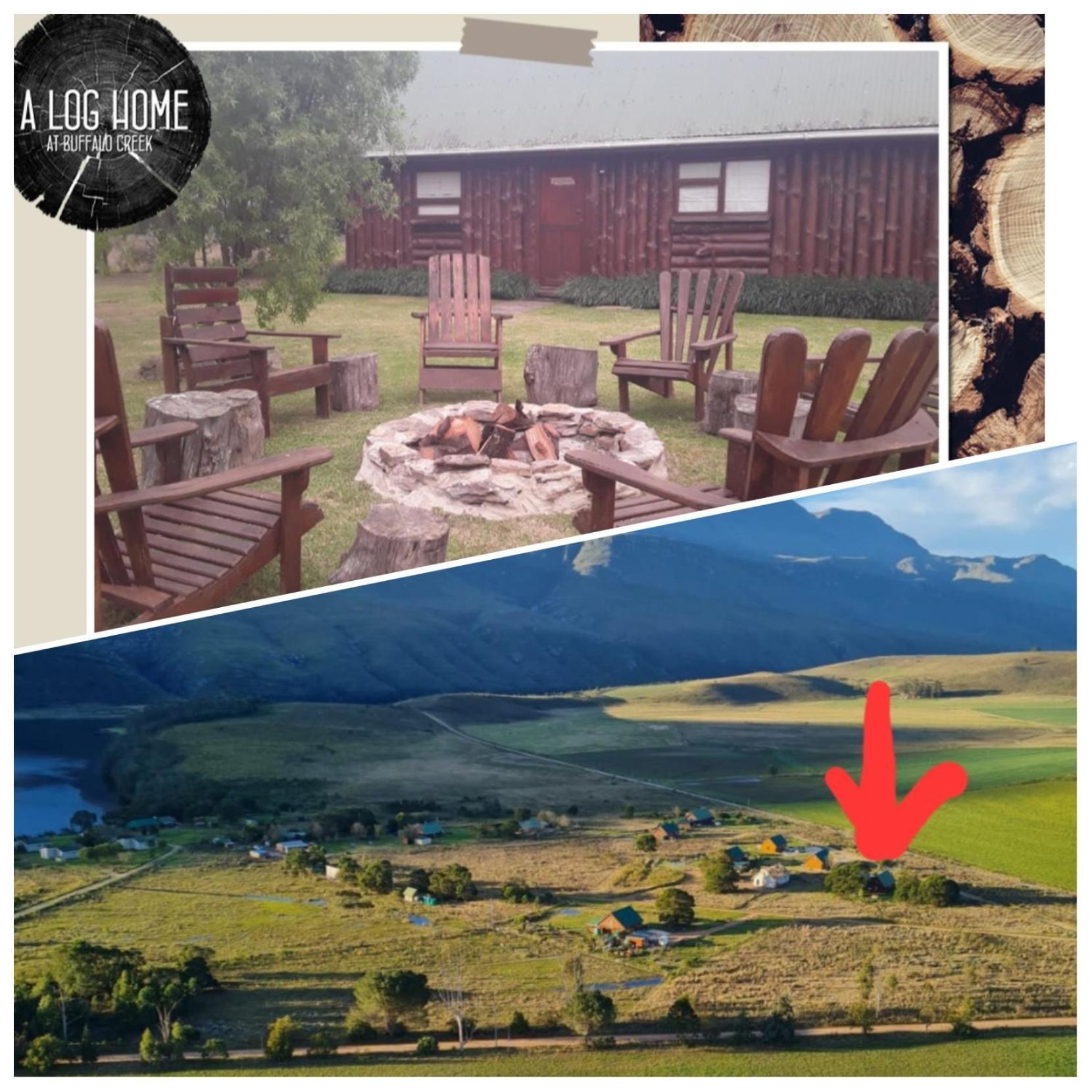 A Log Home At Buffalo Creek Swellendam Exterior foto